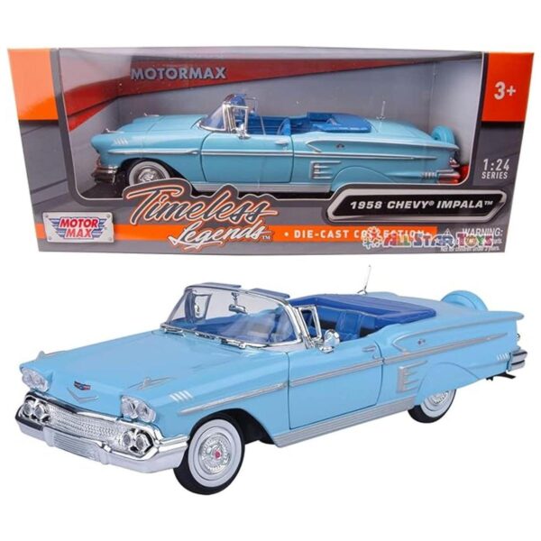 1958 Chevrolet Impala Convertible Azul Motormax Premium