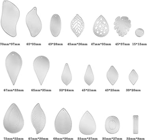19 troqueles de corte de aretes aretes de lágrima de