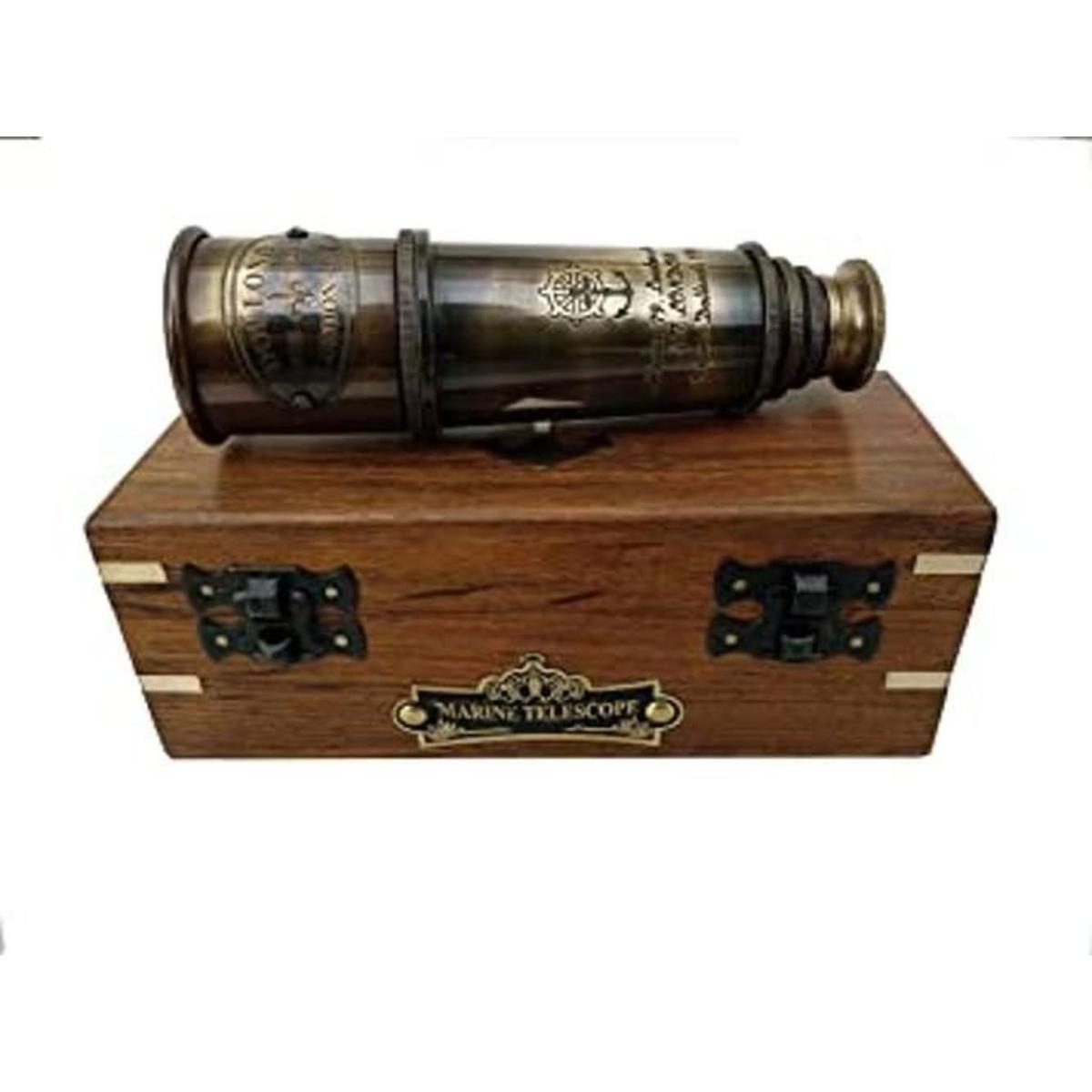 1920 DOLLOND London Telescopio de latón marítimo vintage