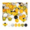 190 cuentas de madera de abeja de 0.630 in cuentas de