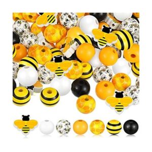 190 cuentas de madera de abeja de 0.630 in cuentas de