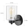 1Luz de baño negro vanidad luz mate negro pared apliques_2
