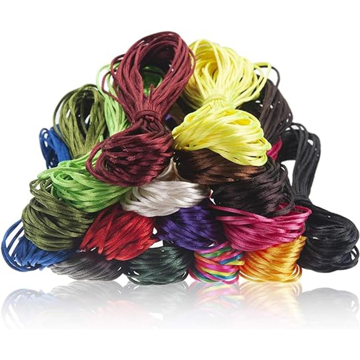 1mm Satin Rattail Cord Silk Cord Chinese Knotting Cord 16