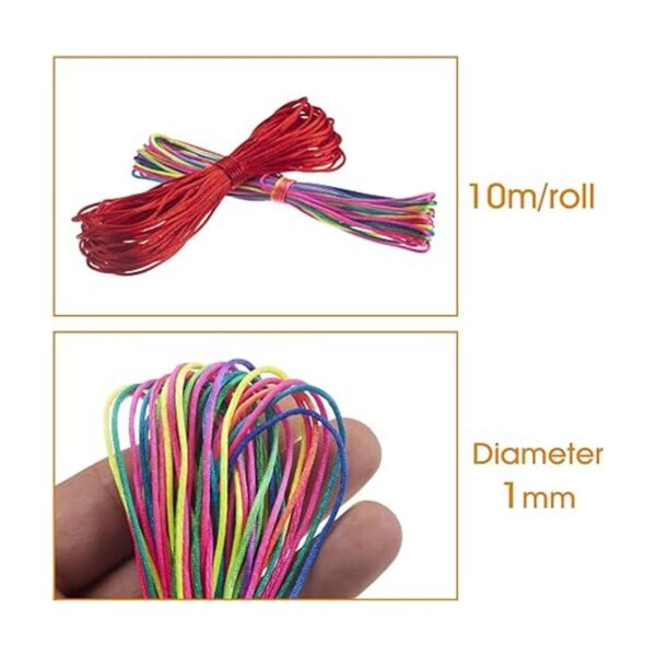 1mm Satin Rattail Cord Silk Cord Chinese Knotting Cord 16