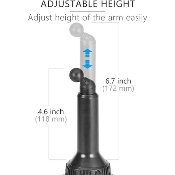 1Zero Soporte de taza GPS sólido para Garmin brazo_4