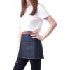 2 Pack Blue Waist Denim Aprons for Home and KitchenChef