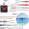 2 Pack Non Ticking Wall Clock Movements Mechanism with 4