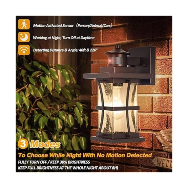 2 Packs Motion Sensor Outdoor Lights Dusk to Dawn Outdoor_2