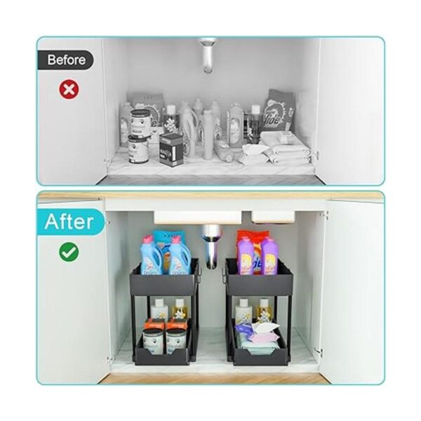 2 Pack Under Sink Organizer with Sliding Cabinet Basket 2_2