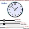 2 Pack Non Ticking Wall Clock Movements Mechanism with 4