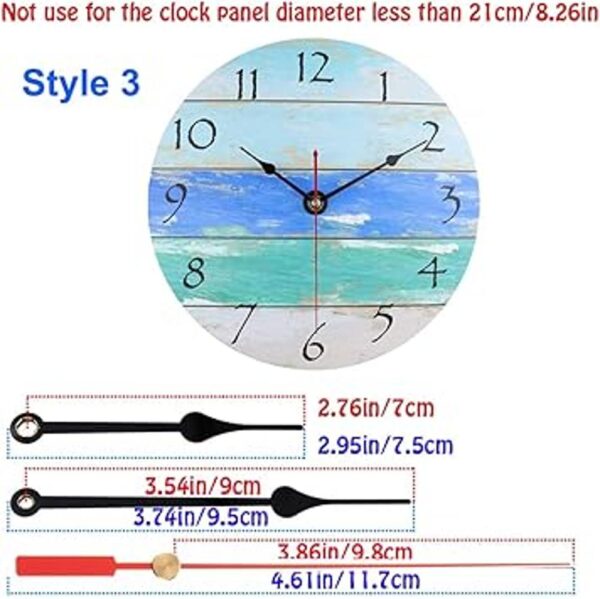 2 Pack Non Ticking Wall Clock Movements Mechanism with 4