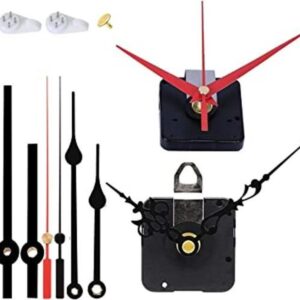 2 Pack Non Ticking Wall Clock Movements Mechanism with 4