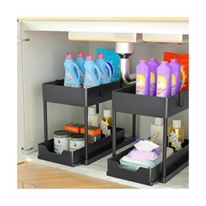 2 Pack Under Sink Organizer with Sliding Cabinet Basket 2_1
