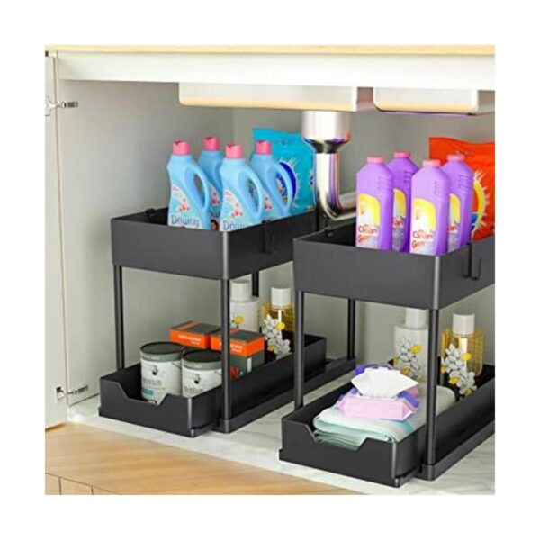2 Pack Under Sink Organizer with Sliding Cabinet Basket 2_1