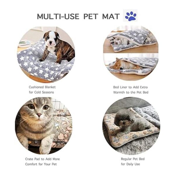 2 alfombrillas de cama para mascotas. Cama ultra suave