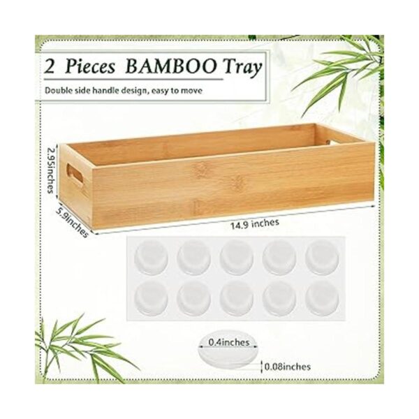 2 bandejas de bambú para tanque de inodoro organizador de