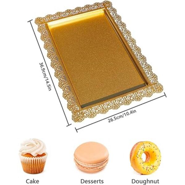 2 bandejas rectangulares de hierro para cupcakes platos