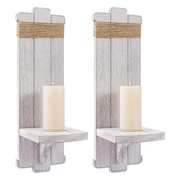 2 apliques de vela para colgar en la pared estilo