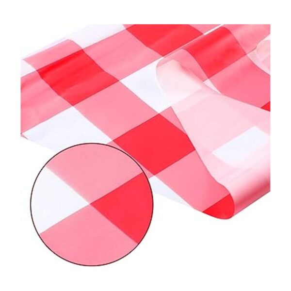 2 banderines grandes de plástico rojo y blanco a cuadros_6