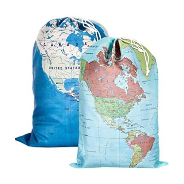2 bolsas de lavandería de poliéster con mapa del mundo_1