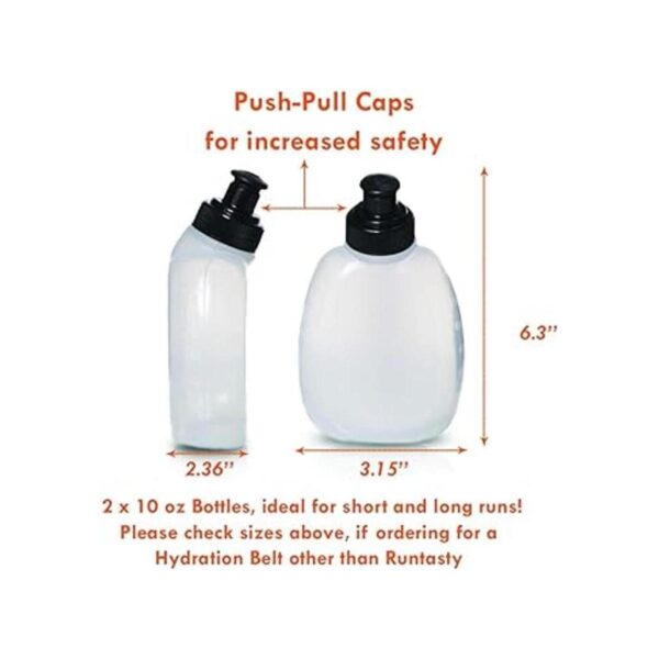 2 botellas de agua sin BPA de 10 onzas para el cinturón de_3