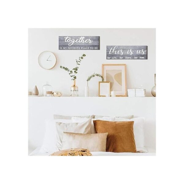 2 carteles de decoración del hogar This is Us Our Life Our_2