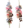 2 cadenas colgantes de algodón bohemio con animales de