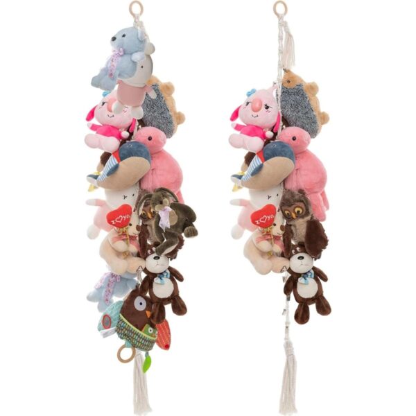 2 cadenas colgantes de algodón bohemio con animales de