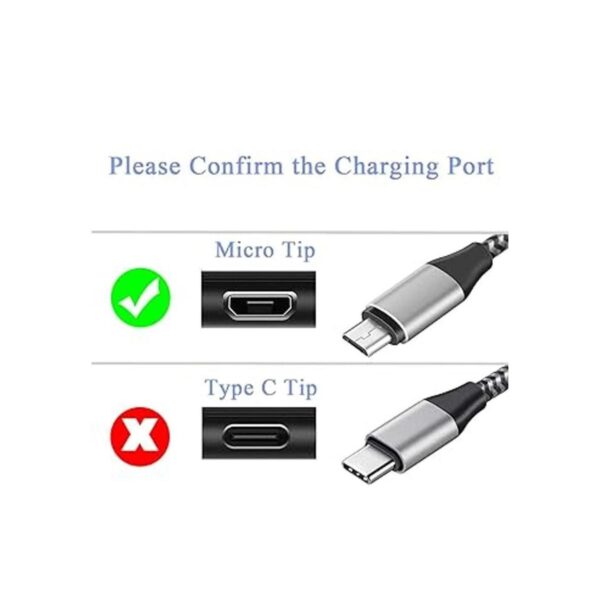 2 cables de carga micro de 6.6 pies de repuesto para_2