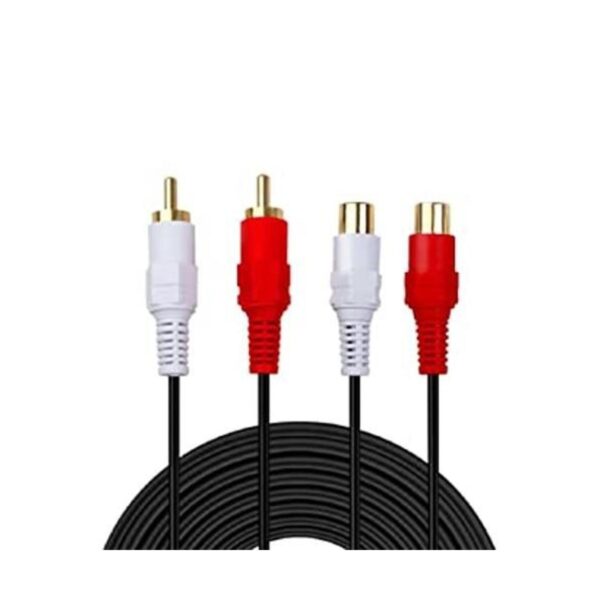 2 cables de extensión RCA chapado en oro 2 RCA macho a_1