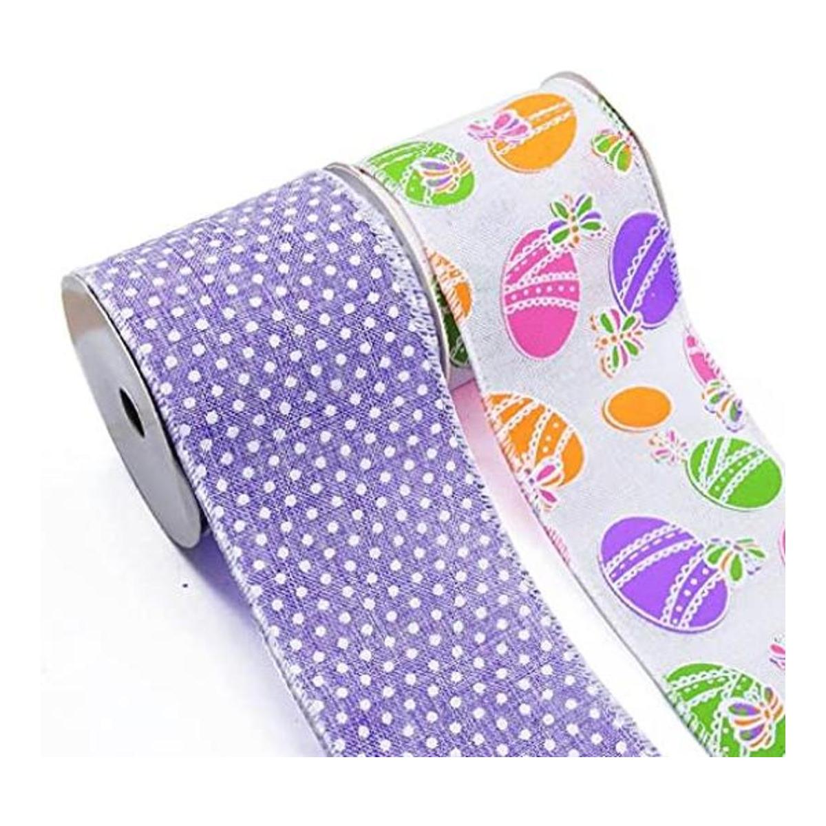 2 cintas de huevos de Pascua 2.5 pulgadas x 5 yardas
