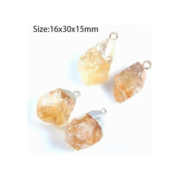 2 colgantes de piedra natural de citrino irregular_2