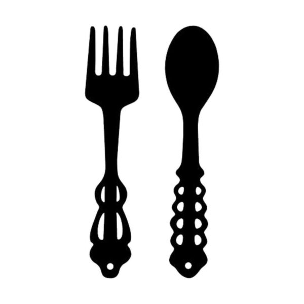 2 cucharas de metal para decoración de pared diseño de