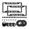 2 fundas para placa de matrícula con estampado de patas_1