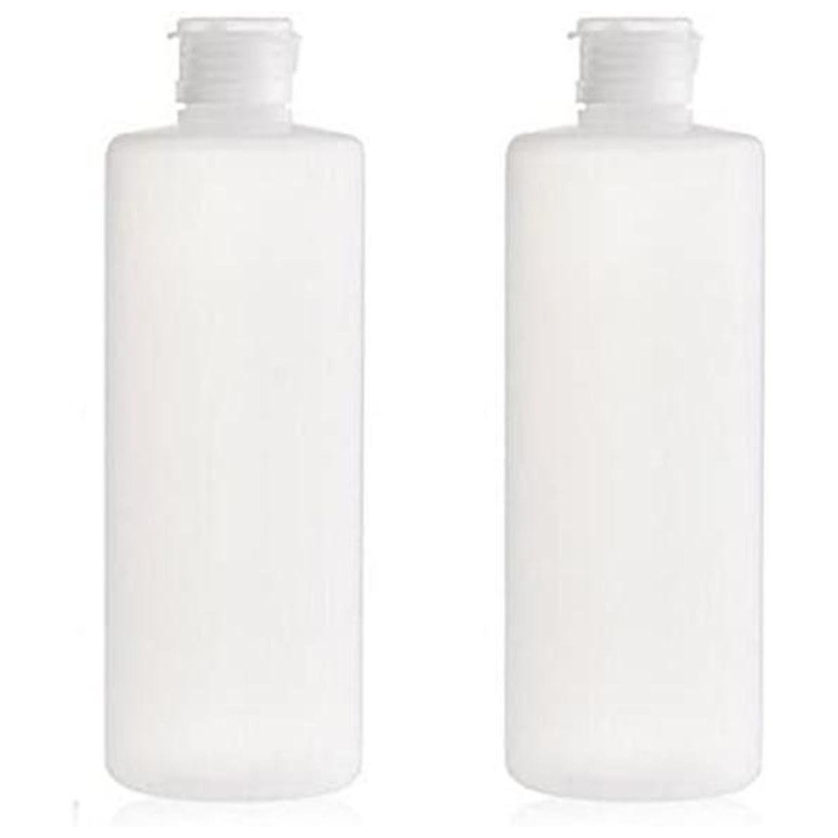 2 frascos vacíos rellenables de plástico transparente con