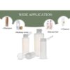 2 frascos vacíos rellenables de plástico transparente con_5