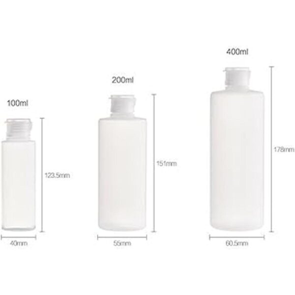 2 frascos vacíos rellenables de plástico transparente con_2