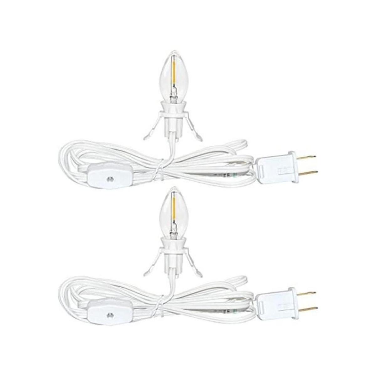 2 juegos de cable de accesorios con una bombilla LED