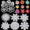 2 juegos de troqueles de corte de flores y hojas de flores