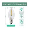 2 juegos de cables de accesorios con una bombilla LED_2