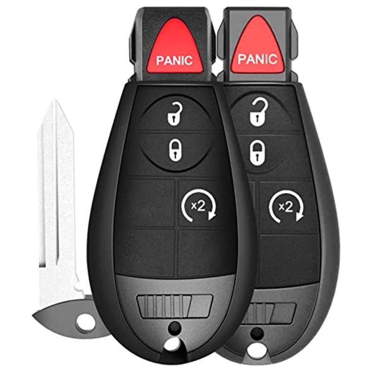 2 llaves de repuesto FOBIK para Dodge Ram 1500 2500 3500