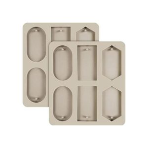 2 moldes de cera de silicona rectángulo cera resina moldes