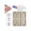 2 moldes de cera de silicona rectángulo cera resina moldes