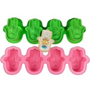 2 moldes de silicona Hamsa para jabón de mano de Fátima_1