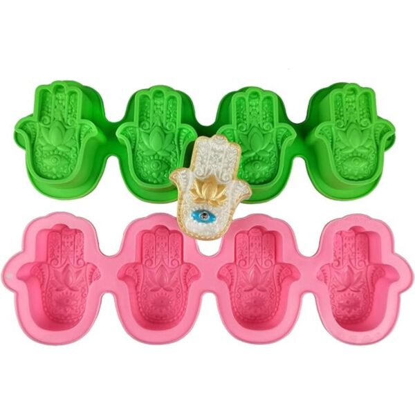 2 moldes de silicona Hamsa para jabón de mano de Fátima_1