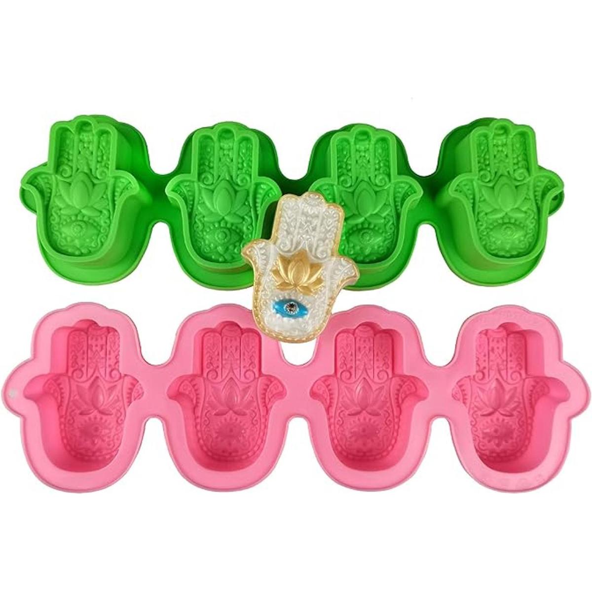 2 moldes de silicona Hamsa para jabón de mano de Fátima