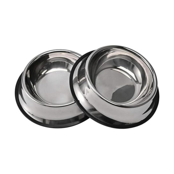 2 paquetes de cuencos de acero inoxidable con base de goma
