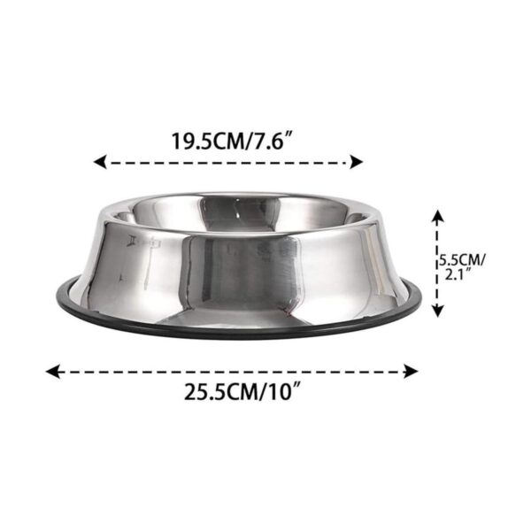 2 paquetes de cuencos de acero inoxidable con base de goma
