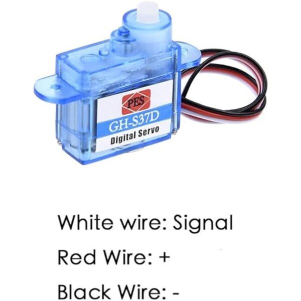 2 piezas GHS37D 0.13 oz mini servo digital súper ligero_5