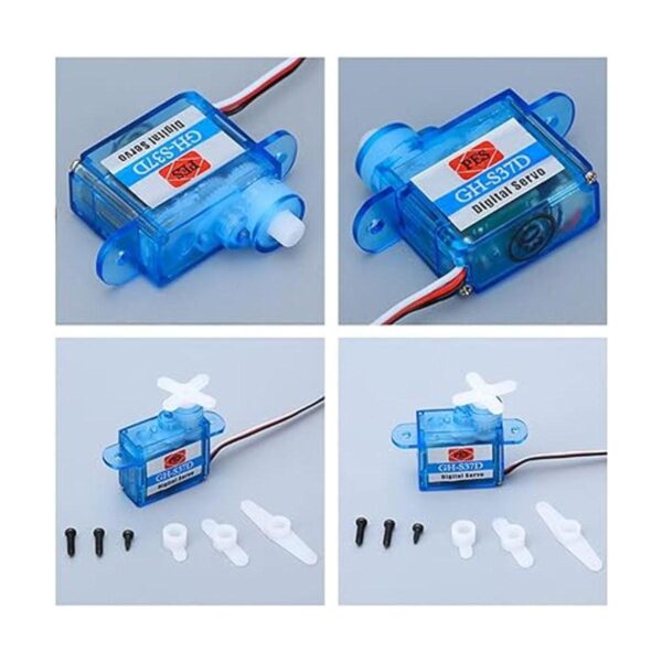2 piezas GHS37D 0.13 oz mini servo digital súper ligero_3
